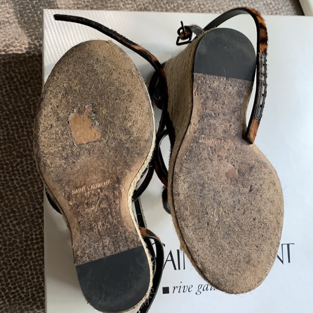 YSL MADGE WEDGE SANDAL SIZE 36 EXCELLENT CONDITION - Picture 6 of 8